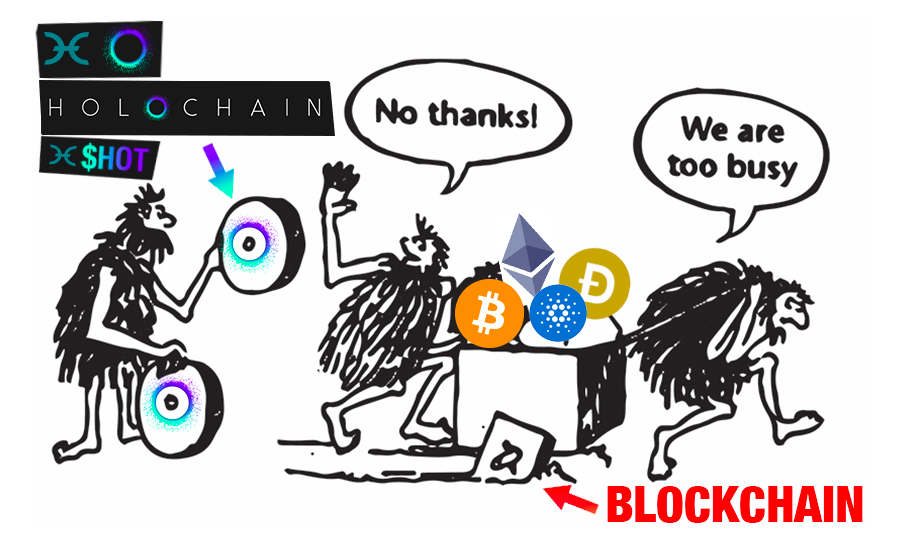 Holochain vs Blockchain meme